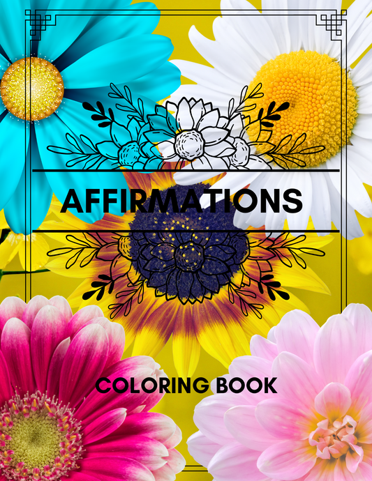 DIGITAL PRODUCT - ABC Flowers Affirmations Coloring Book