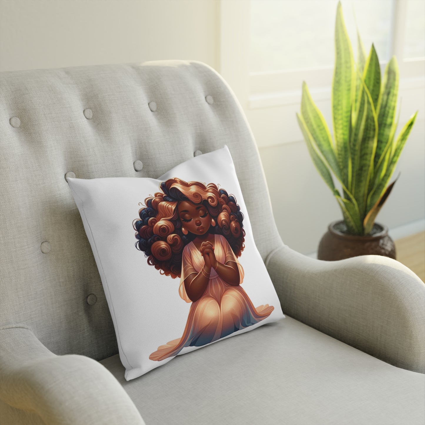 Kneel in Prayer Indoor Pillow