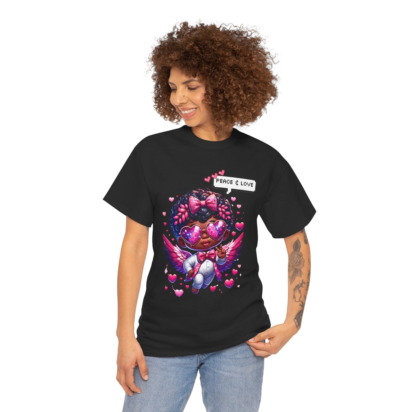 Peace & Love Cherub Unisex T-shirt