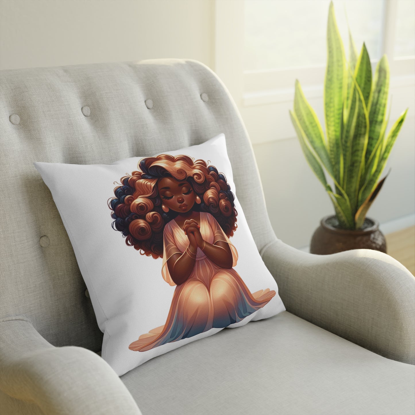 Kneel in Prayer Indoor Pillow