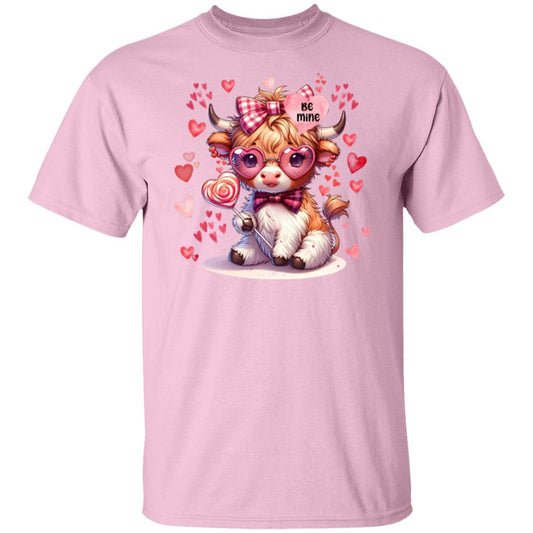 Adorable Highland Cow Valentine’s T-Shirt